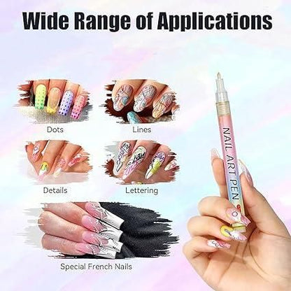 Nail Art Pens Set of 12 Colors