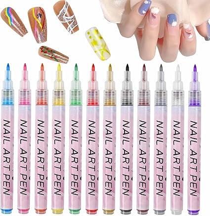 Nail Art Pens Set of 12 Colors