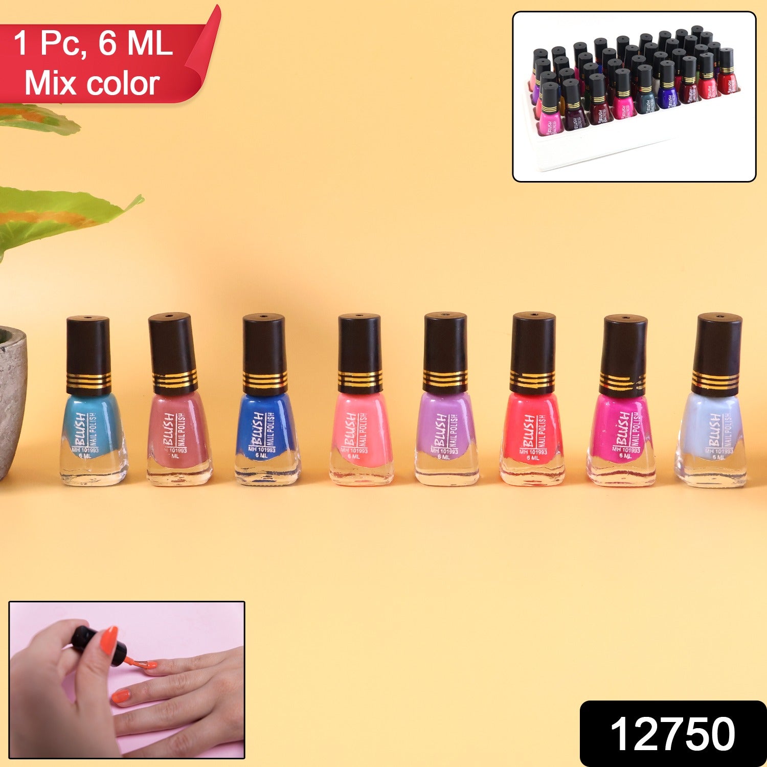 Blush Matt Mini Nail Polish (Mix Color  6 Ml  1 Pc)