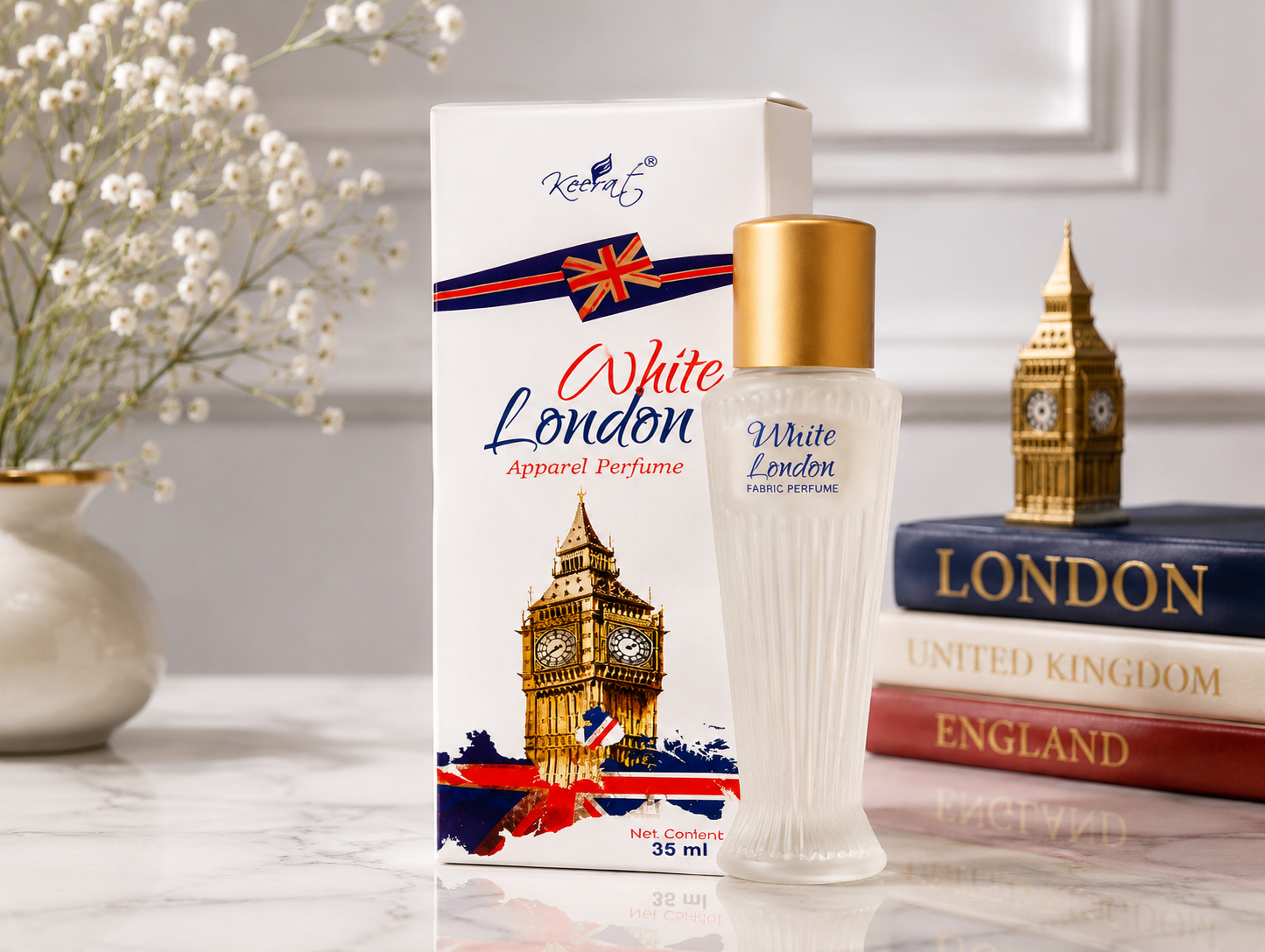 KEERAT WHITE LONDON PREMIUM FABRIC PERFUME 35ML