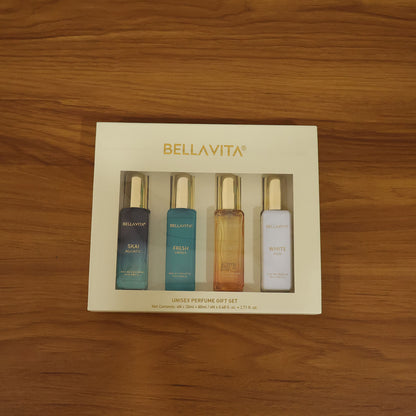 Bellavita Premium Luxury Unisex Perfume Gift Set (4 Pc 20 Ml Each)