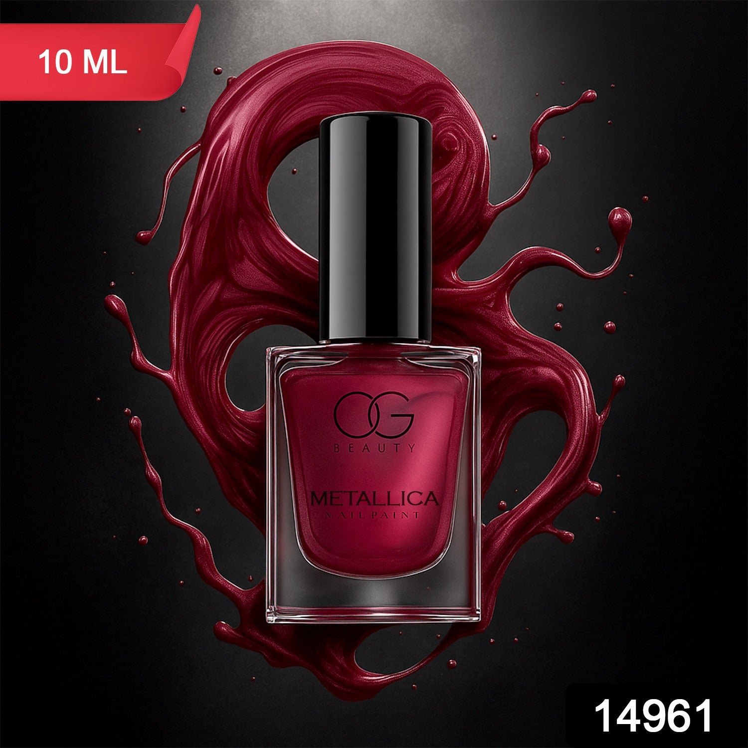 Og Beauty Premium Scarlet Red Metallica Nail Polish (1 Pc  10 Ml)