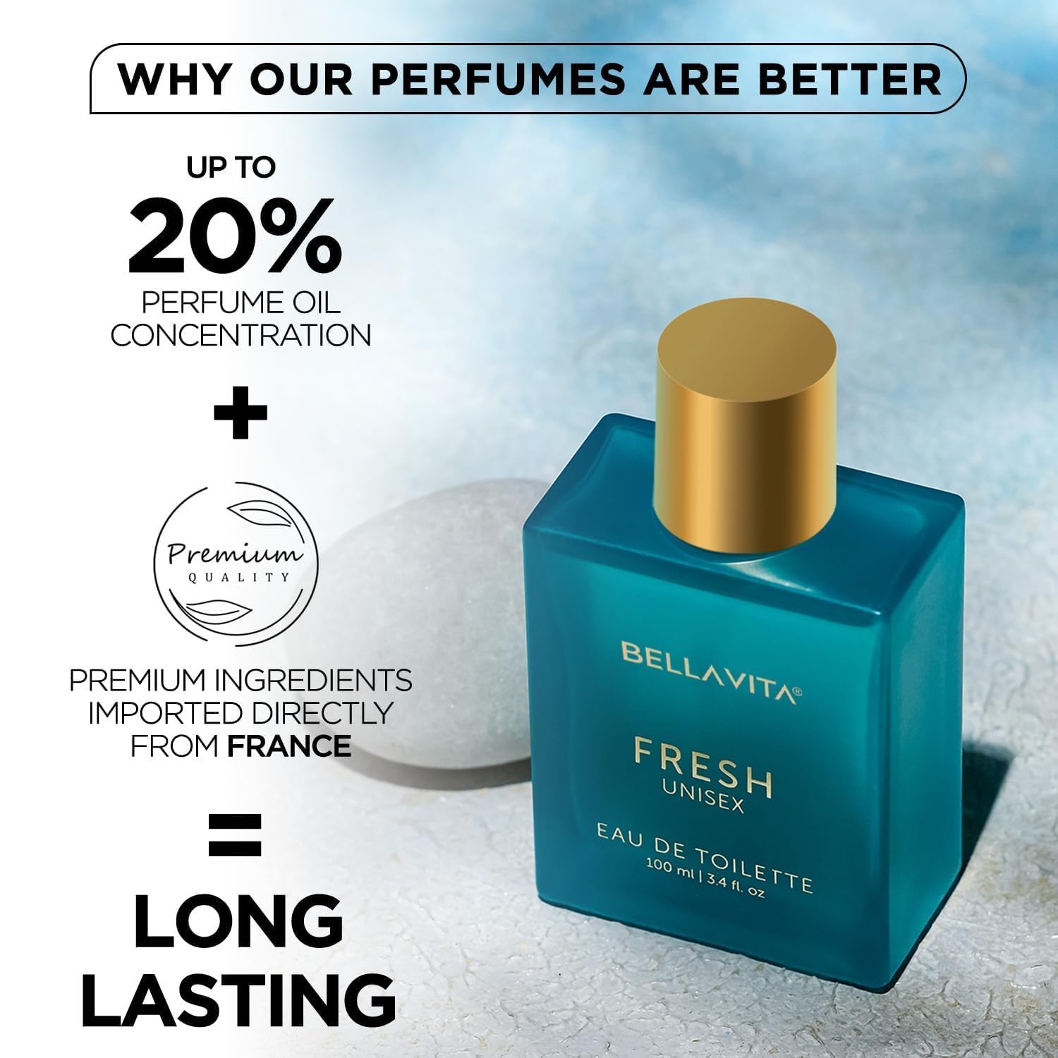 Bellavita Premium Fresh Unisex Eau De Toilette Perfume 100 Ml