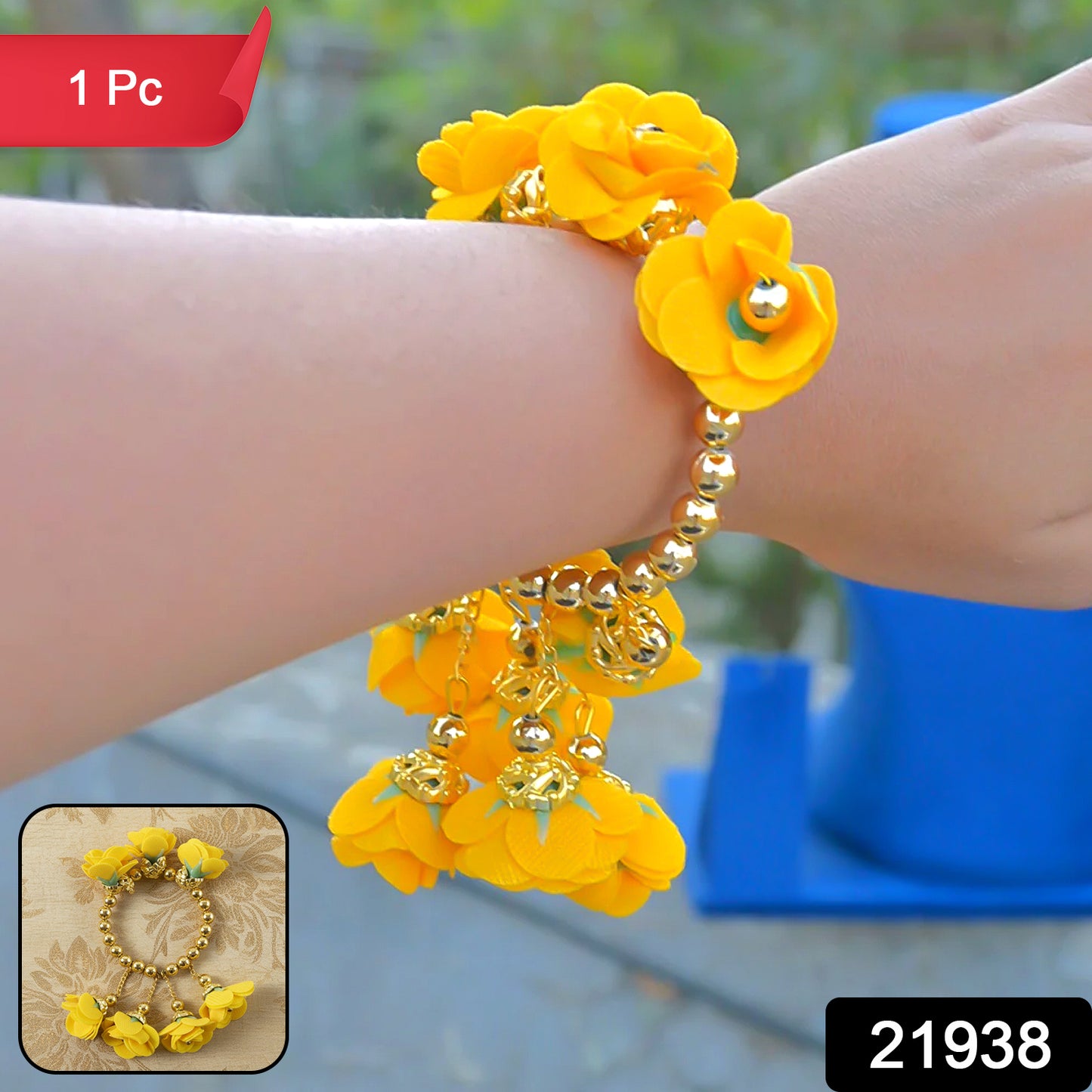 Traditional Pooja Wrist Ornament Haldi Kada Bracelet (1 Pc)