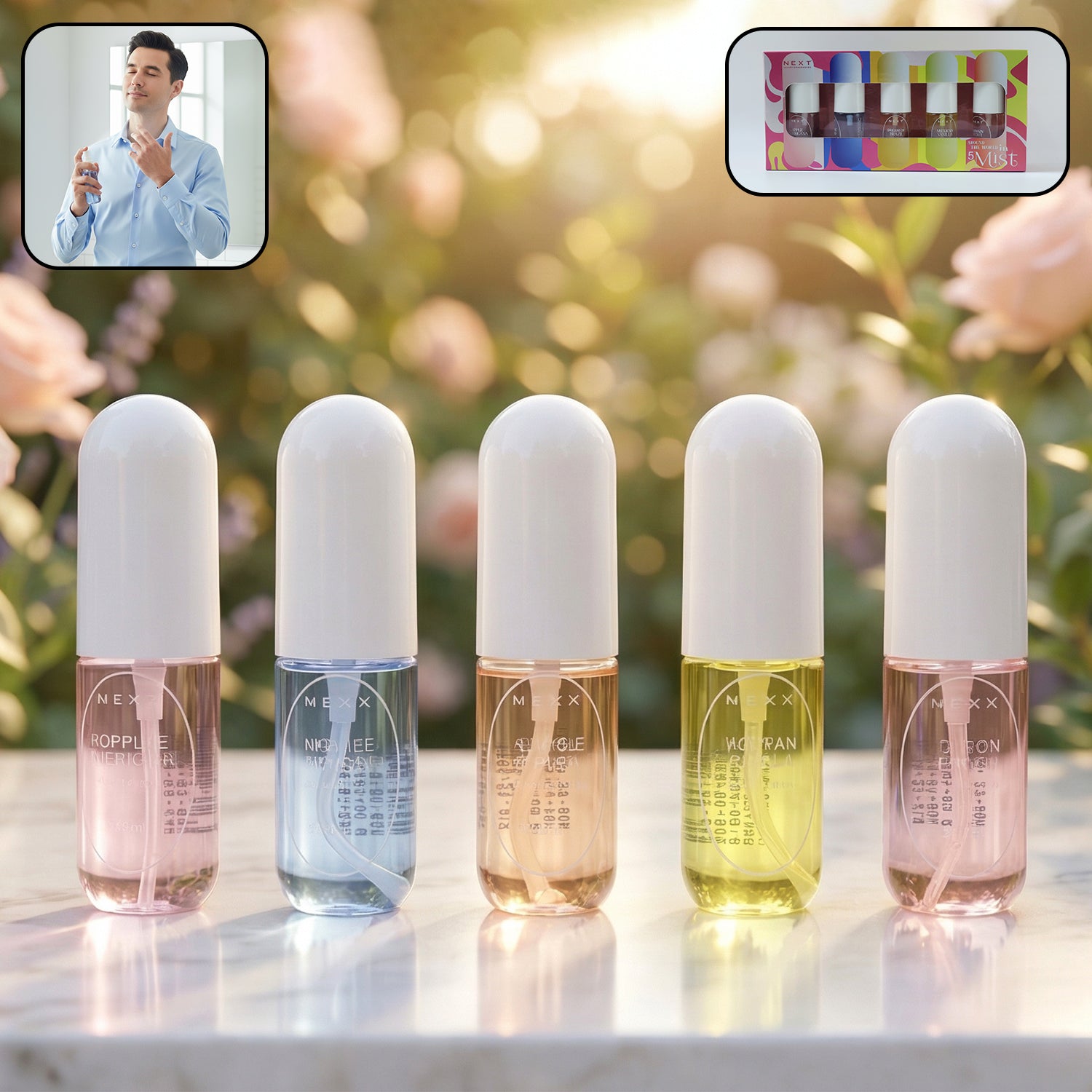 Next Mist Luxury Fragrances Mini Perfume Spray Gift Set (5 Pc 30 Ml Each)
