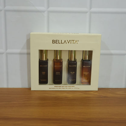 Bellavita Mens Luxury Perfume Gift Set (4 Pc 20 Ml Each)