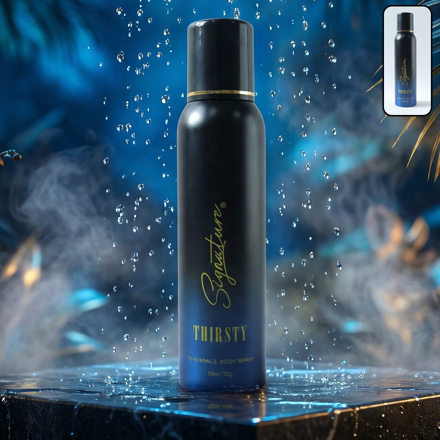 Signature Premium Thirsty Fragrance Body Spray For Men 150 Ml