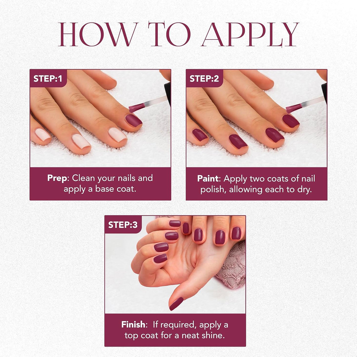 Og Beauty Burgundy Plum Gel Intense Nail Polish (1 Pc  10 Ml)