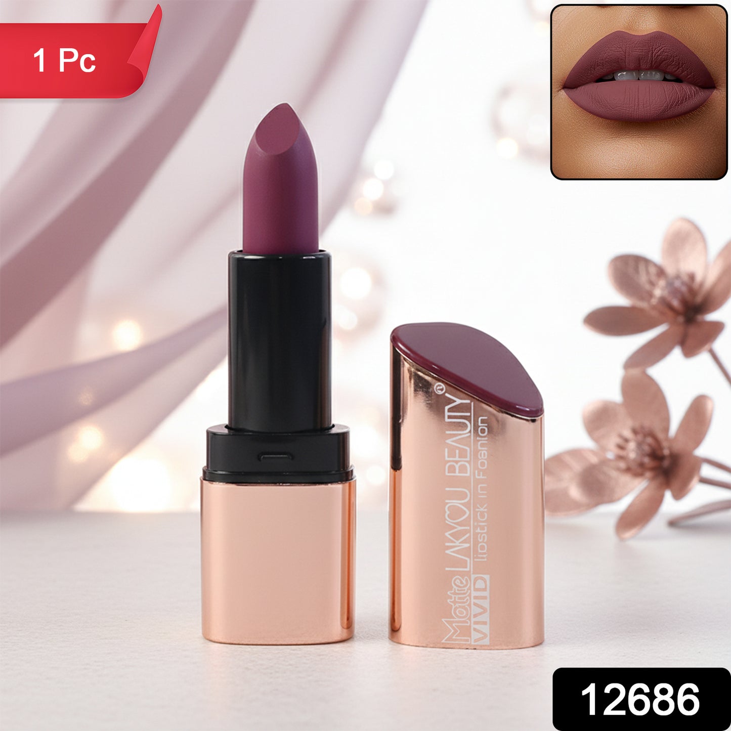 Vivid Matte Mix-color Lipstick (1 Pc)