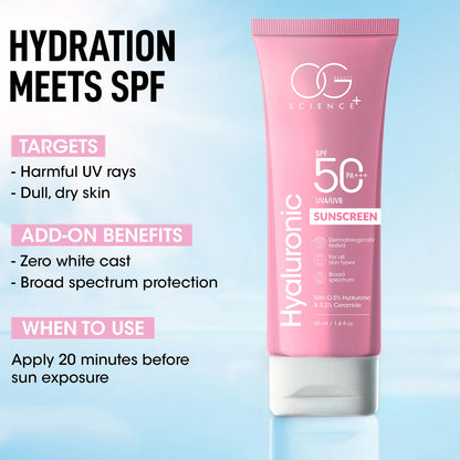 Og Beauty Science Hyaluronic Sunscreen (50ml  1 Pc)