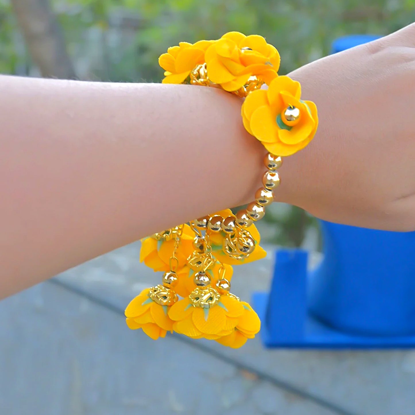 Traditional Pooja Wrist Ornament Haldi Kada Bracelet (1 Pc)