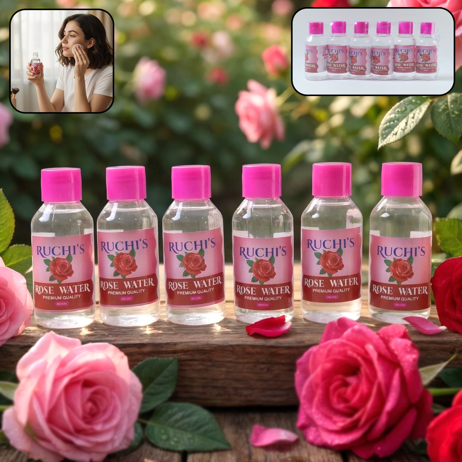 Premium Rose Water Face Cleanser (6 Pc 100 Ml Each)