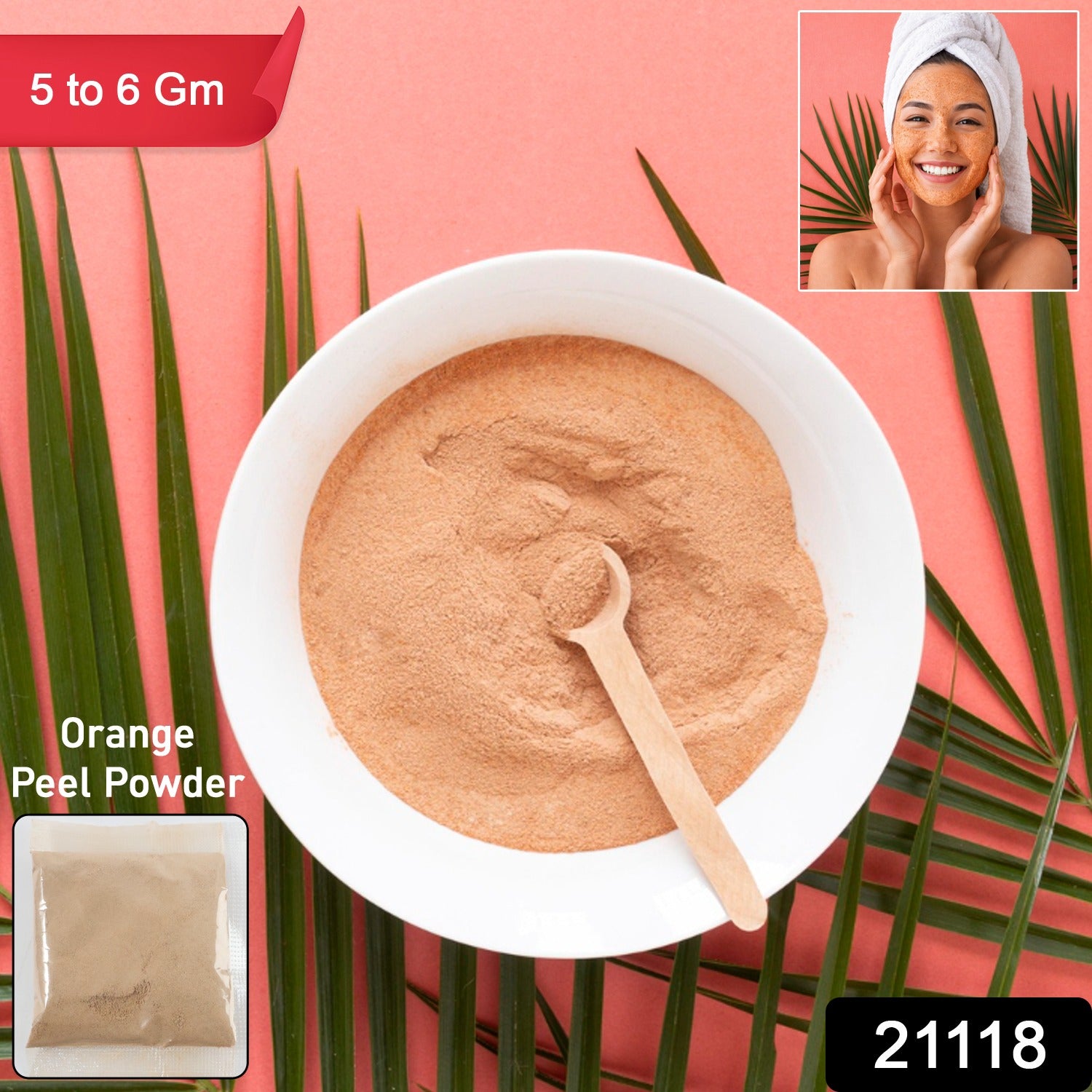 Natural Orange Peel Powder For Face  Skin Care (5 To 6 Gm  1 Pkt)