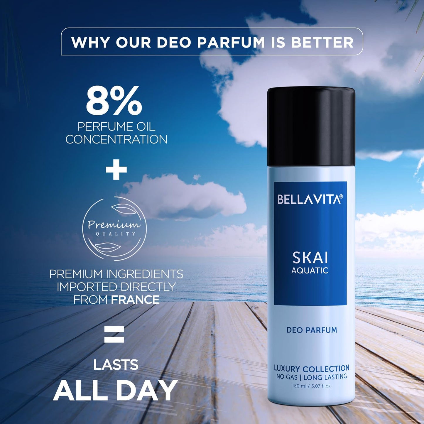 Bellavita Premium Skai Aquatic Deo Perfume 150 Ml