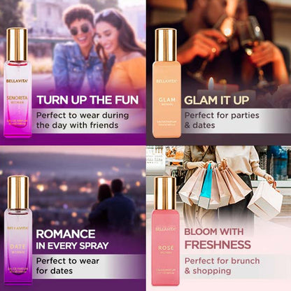 Bellavita Luxury Women Eau De Parfum Gift Set (4 Pc 20 Ml Each)