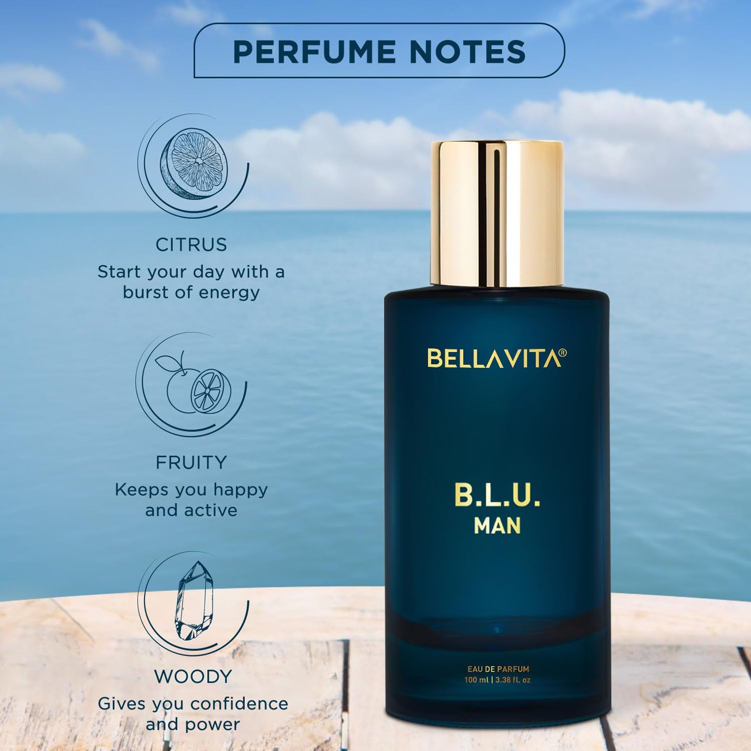 Bellavita Premium B.l.u. Man Eau De Perfume 100 Ml
