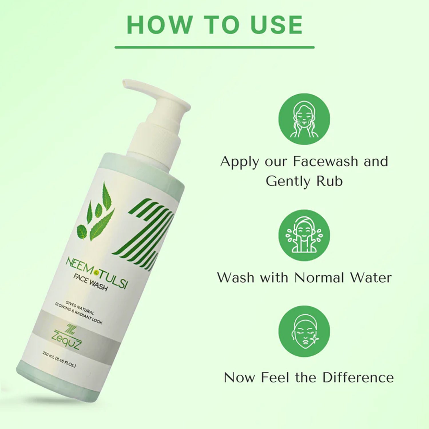 Zequz Neem  Tulsi Face Wash - (1 Pc  250 Ml)